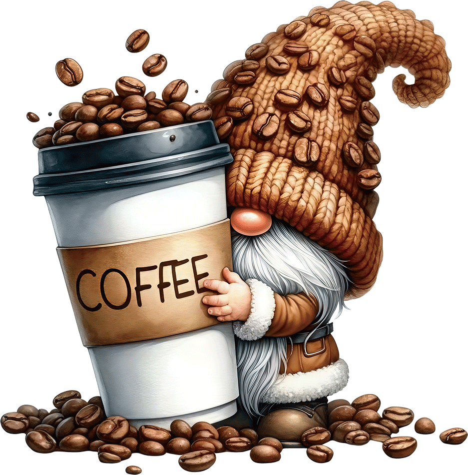 AV169-kabouter-met-een-kop-koffie-applicatie