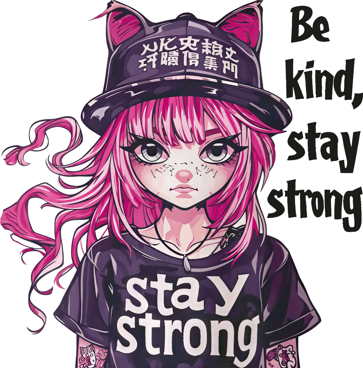 AV189-anime-meisje-met-kattenmuts-applicatie
