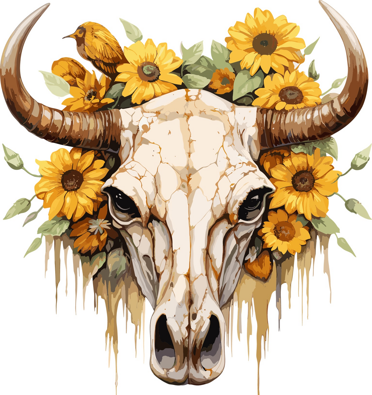 AV76-buffel-skull-met-gele-bloemen-applicatie