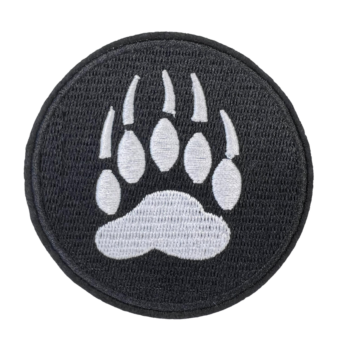 Schwarzer Hintergrund mit Weiß Bärenklau Patch