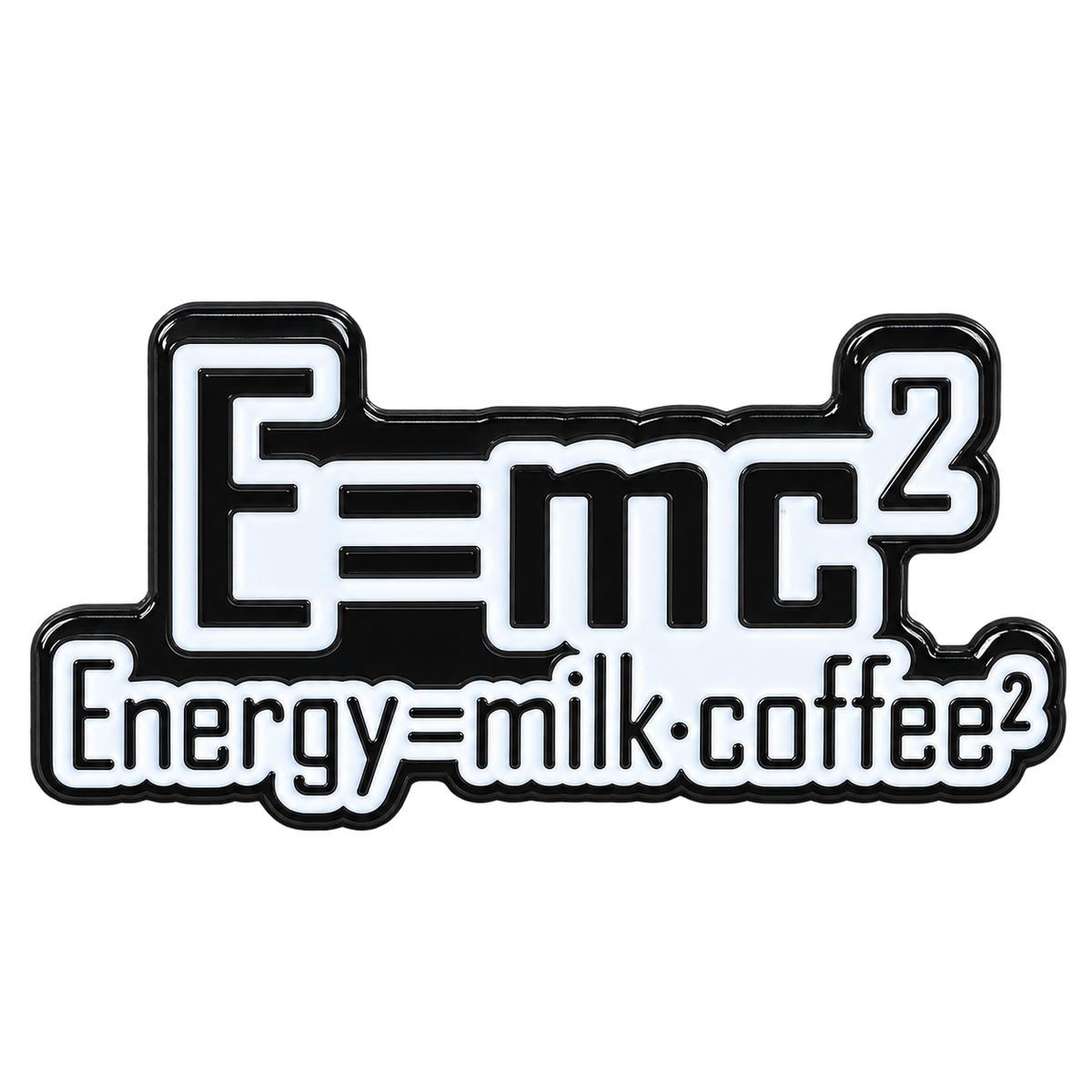 P3-13 Energy = milk and coffee pin – vrijstaande voorzijde
