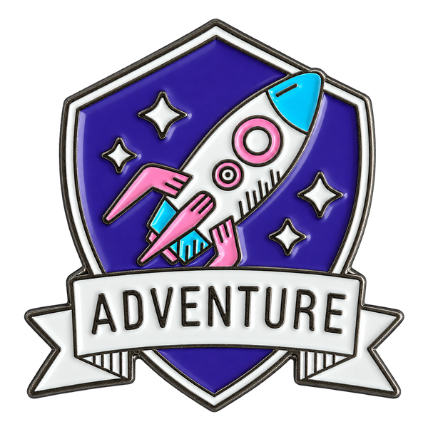 P3-23 Raket Adventure pin – voorkant