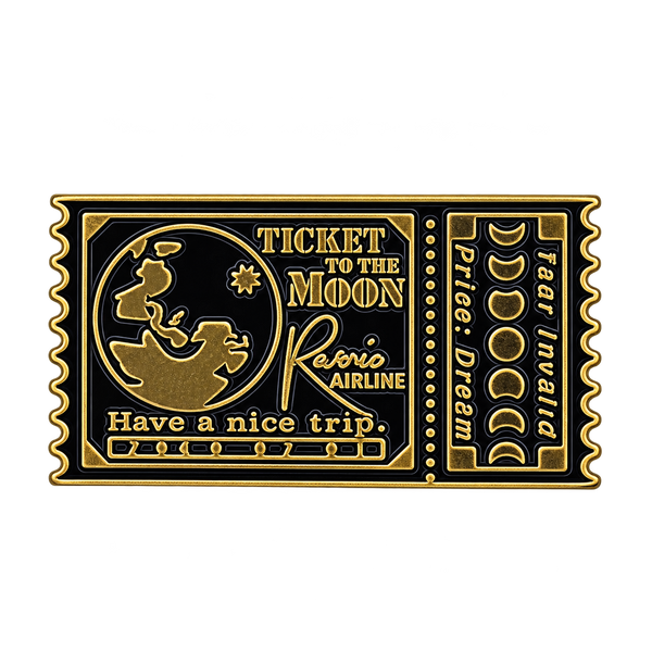 P4-20 Ticket To The Moon Pin – voorkant