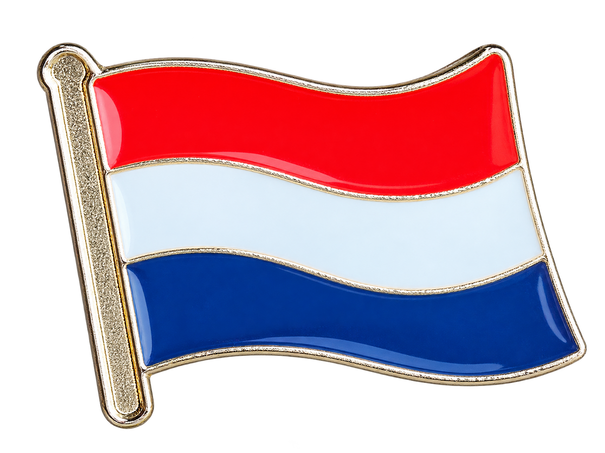 Nederlandse vlag in rood, wit en blauw – voorzijde