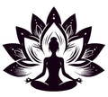 AV133-zwarte-lotus-bloem-met-een-dame-ervoor-in-yoga-houding-applicatie