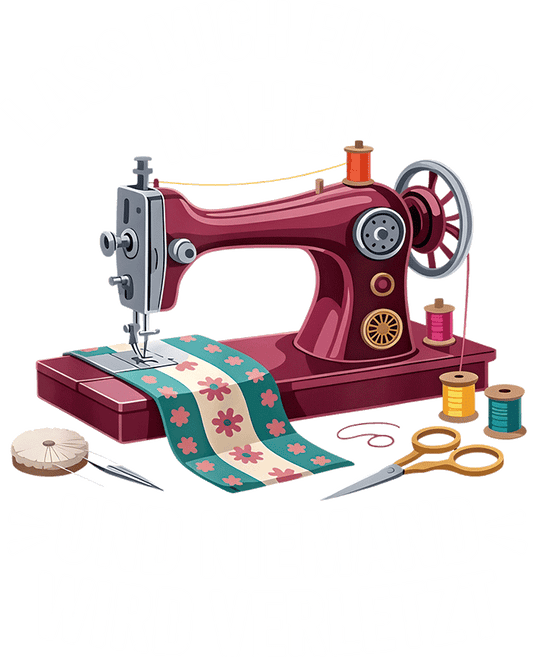 AV139-rode-naaimachine-met-tekst-lass-mich-einfach-nähen-und-niemand-wird-verletzt-applicatie 