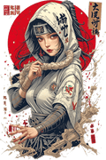 AV141-japanse-dame-samurai-applicatie