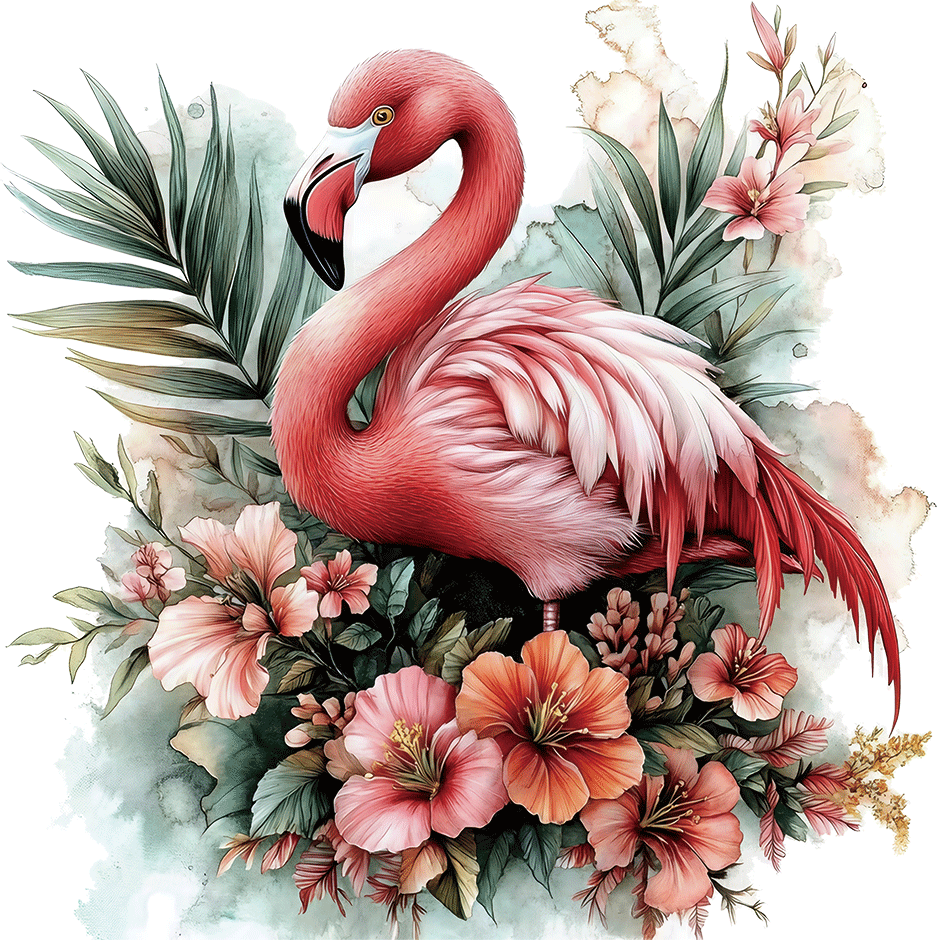 AV178-flamingo-met-roze-bloemen-applicatie