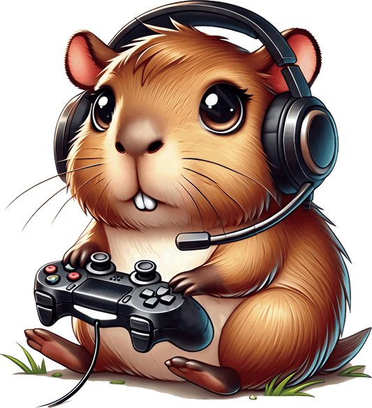 AV200-hamster-met-game-controller-en-koptelefoon-applicatie