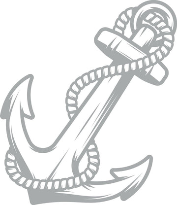Anchor With Rope Glitter Appliqué
