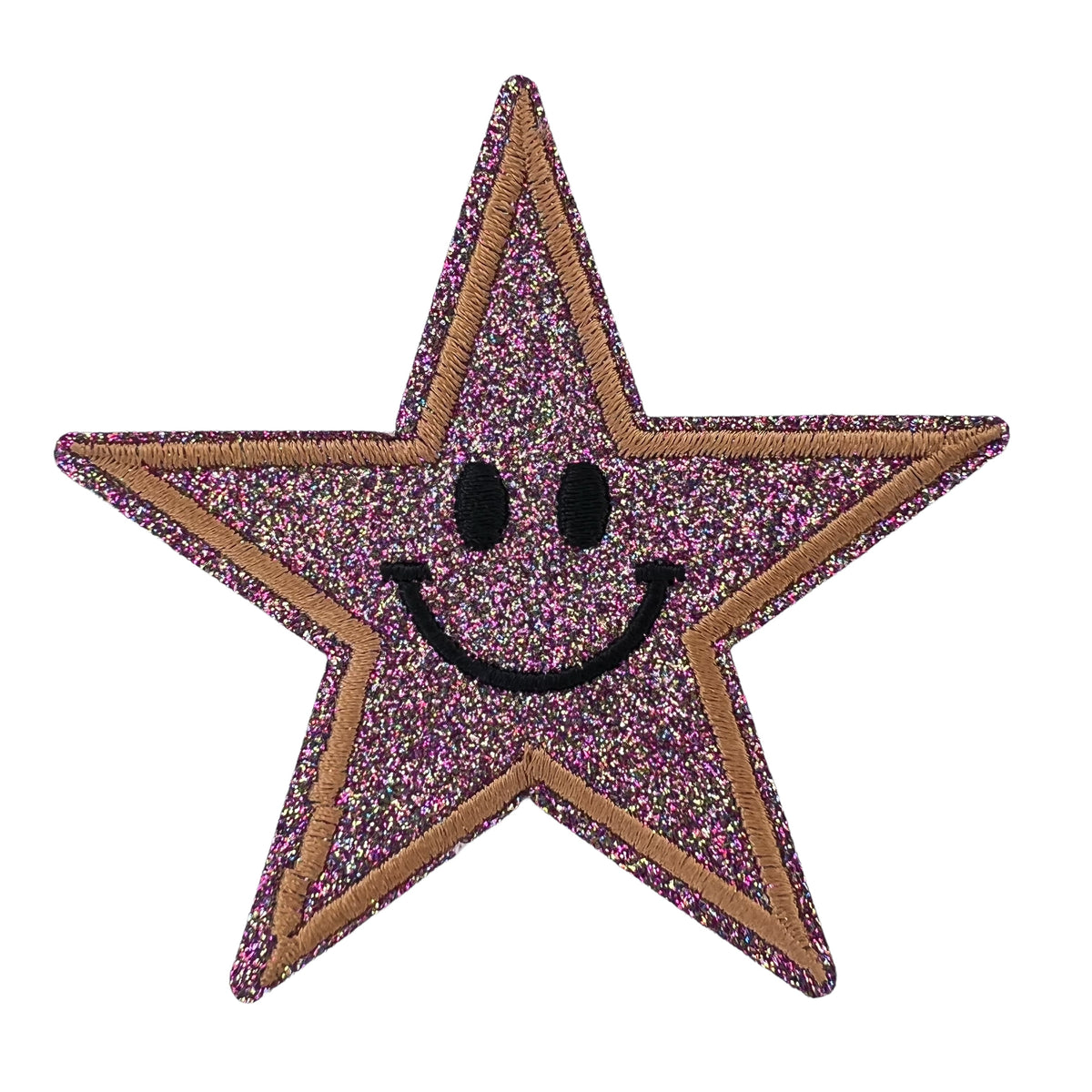 Lila glitzernder Stern Patch