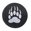 Schwarzer Hintergrund mit Weiß Bärenklau Patch