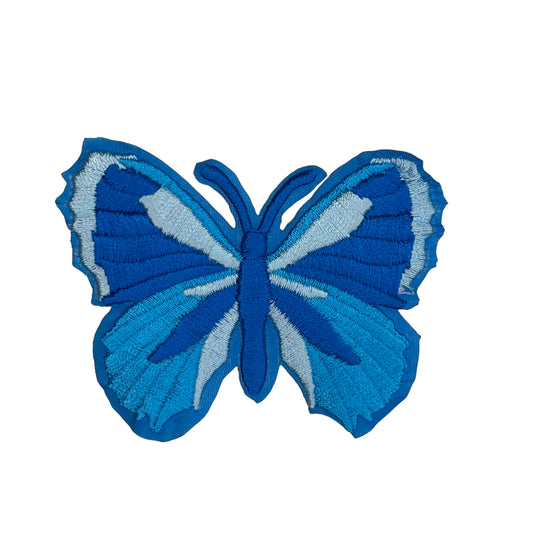 Donker Blauw En Licht Roze Vlinder Patch