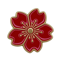 P1-23 Rode Bloem Pin – voorkant