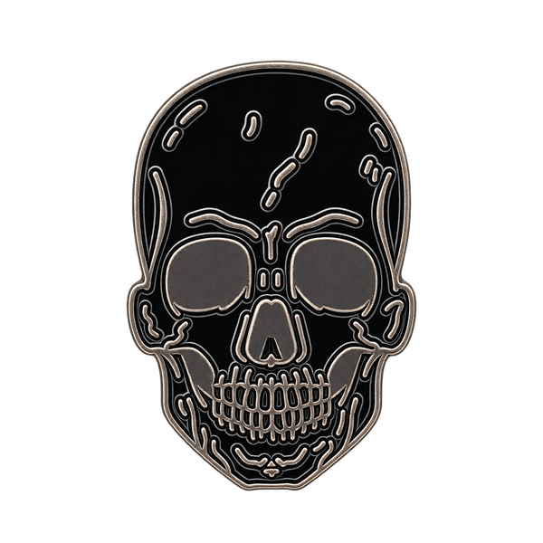 P2-1 Zwarte Skull Pin – voorkant