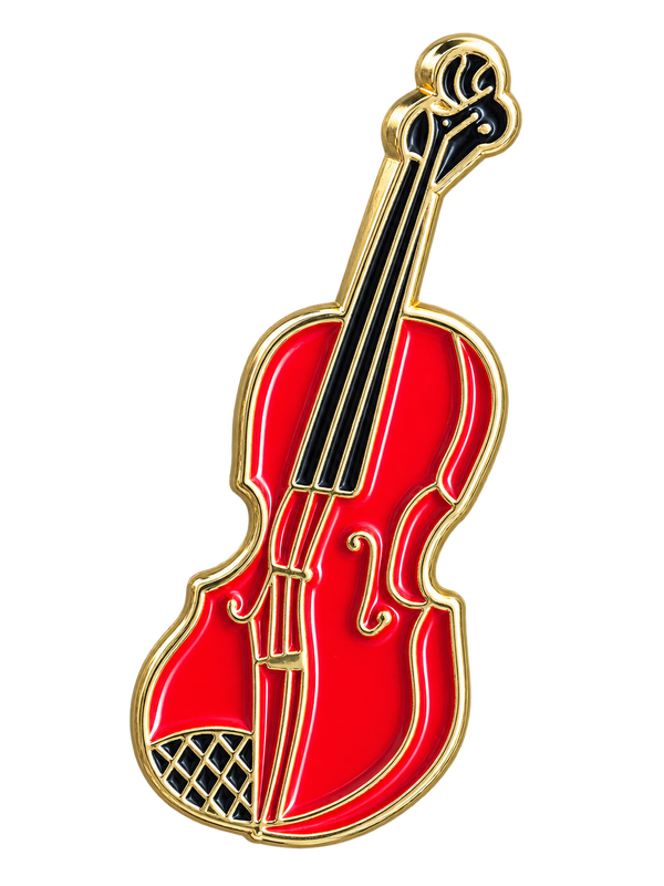 P2-18 Rode cello pin – voorzijde