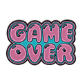 P2-22 Roze Game Over Pin – voorkant