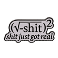 P2-24 Shit Just Got Real Wiskunde Pin – voorkant