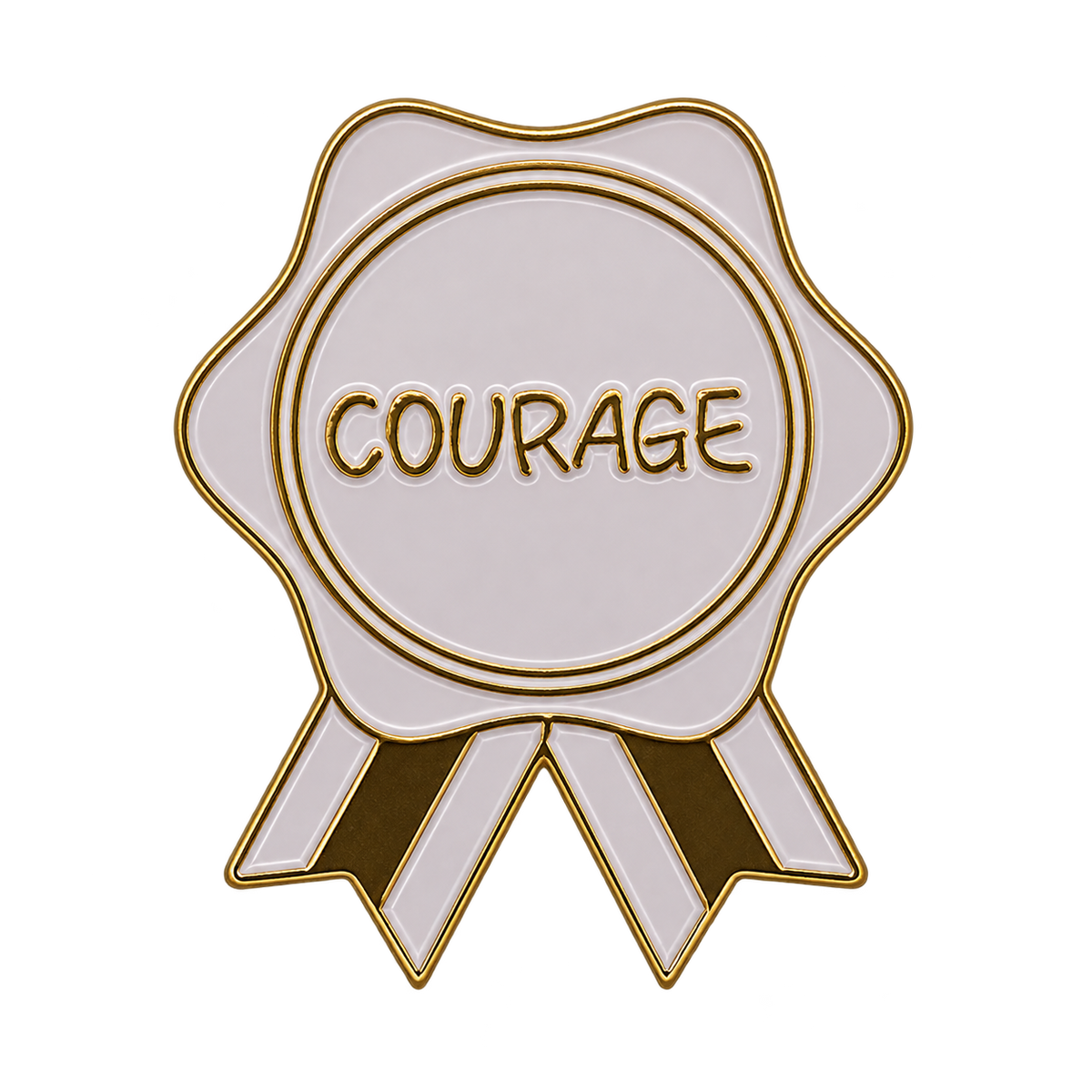 P2-26 Witte Courage Pin – voorkant