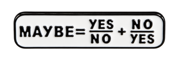 P2-27 Maybe pin – voorzijde