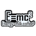 P3-13 Energy = milk and coffee pin – vrijstaande voorzijde