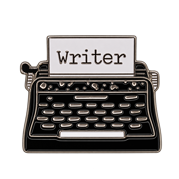 P3-29 Zwarte Typemachine Met Tekst Writer Pin – voorkant