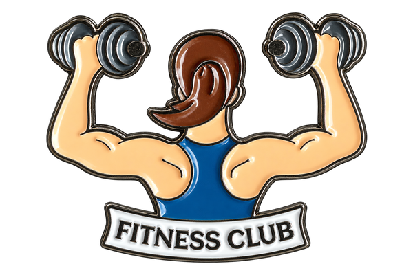 P4-16 Fitness club vrouw pin – voorzijde