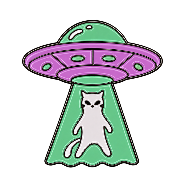 P4-21 Ufo Met Kat Pin – voorkant