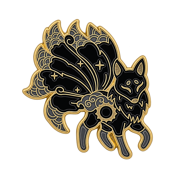 P4-4 Zwarte Vos Pin – voorkant
