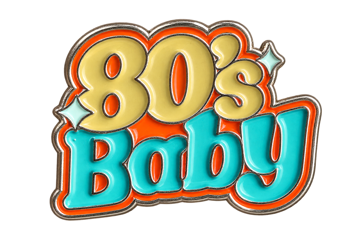 P7-10 80’s Baby retro pin – voorzijde