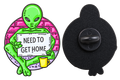 P7-11 Alien Need to get home pin – voorzijde en achterzijde met sluiting