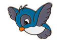 P7-22 Vrolijk blauw vogeltje – voorzijde