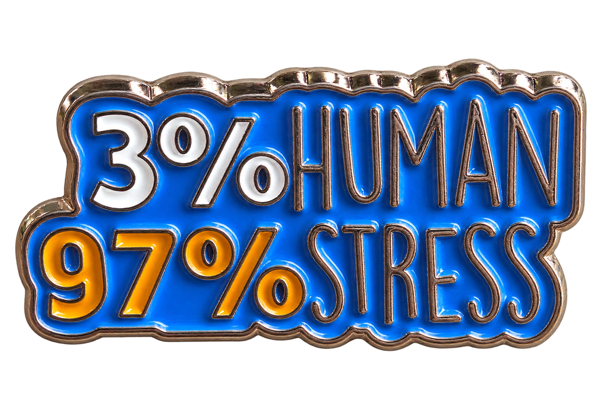 P7-9 3% Human 97% Stress pin – voorzijde