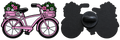 P8-14 Roze bloemenfiets – voor en achterzijde