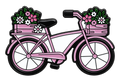 P8-14 Roze bloemenfiets – voorzijde