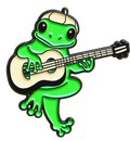 Pin kikker met gitaar voorkant
