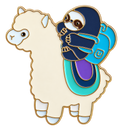 Lama met luiaard op reis voorkant