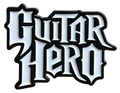 Guitar Hero zwart-witte emaille tekstpin, originele voorzijde