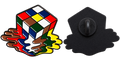Smeltende puzzelkubus, voor- en achterzijde