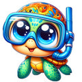 U31-schildpad-met-duikbril-applicatie
