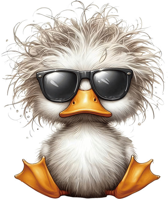 V42-witte-eend-met-zwarte-zonnebril-applicatie
