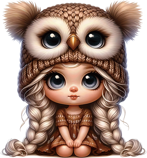 V43-meisje-met-vlechten-en-een-uilenmuts-applicatie