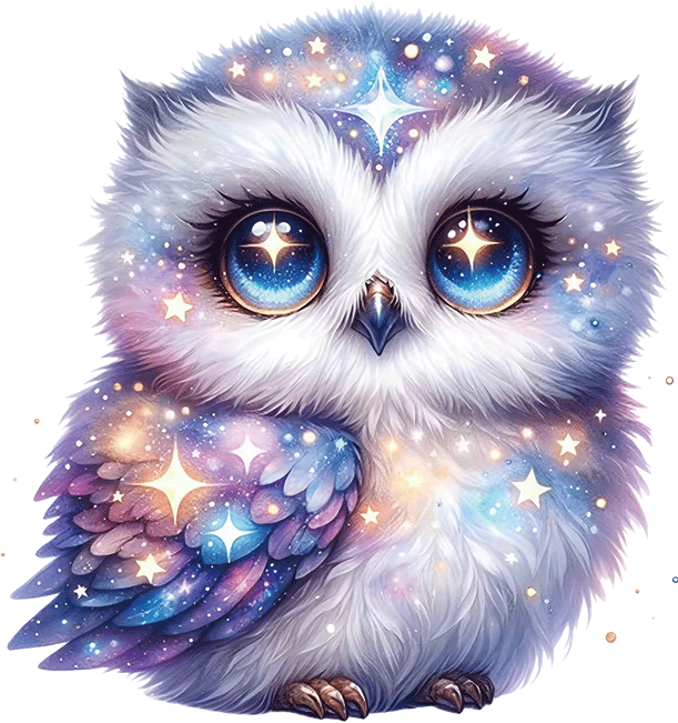 V45-uil-met-glinstering-applicatie