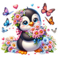 V5-zwart-witte-pinguin-met-bloemen-applicatie
