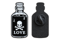 Love is poison, voor- en achterzijde met zwarte sluiting