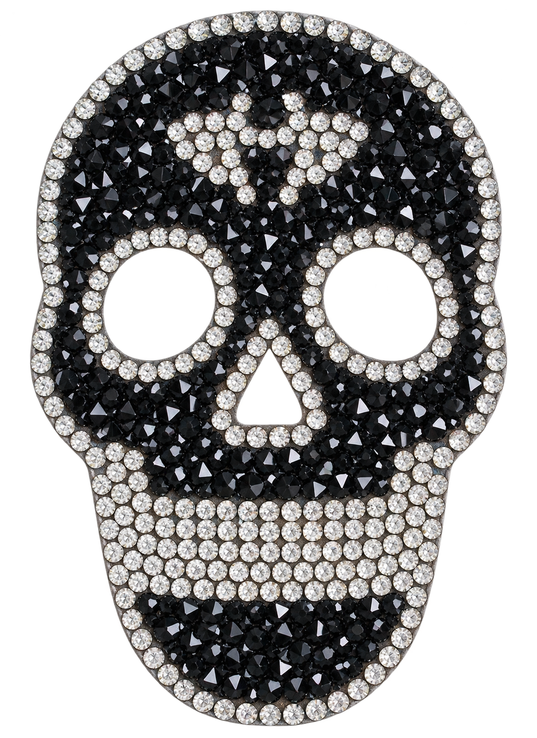 Zwarte skull strass patch SP0007, vrijstaand