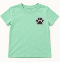 Pootafdruk strass patch van 5,9 × 5,7 cm op een kindershirt – SP0032