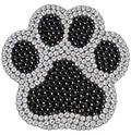 Pootafdruk strass patch in zilver en zwart, vrijstaand – SP0032