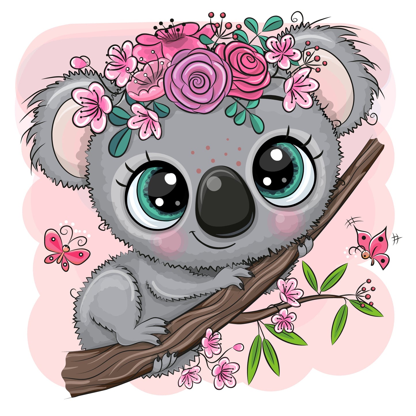 E9-koala-op-tak-met-roze-bloemen-applicatie