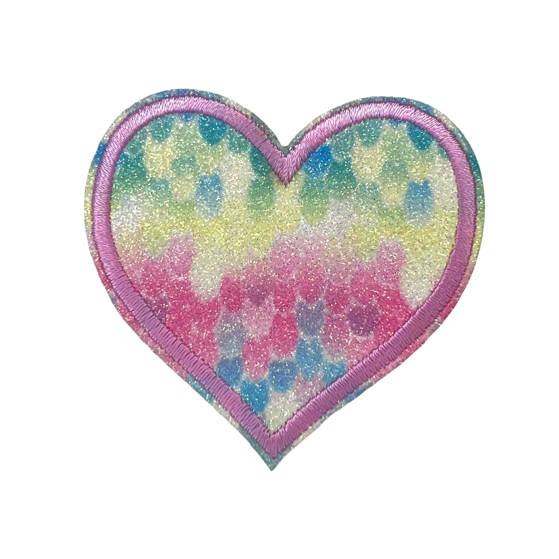 P0084-hart-met-pastel-kleuren-en-roze-rand-patch